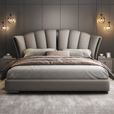 High end new leather king bed